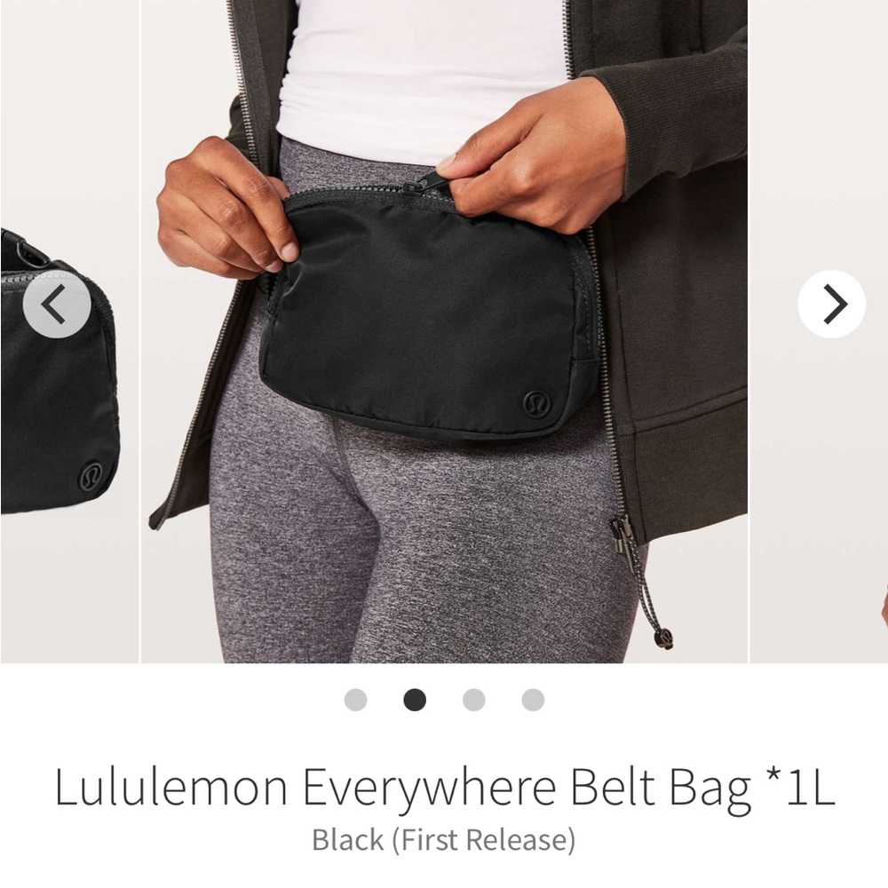 NWT Lululemon Black Belt Bag